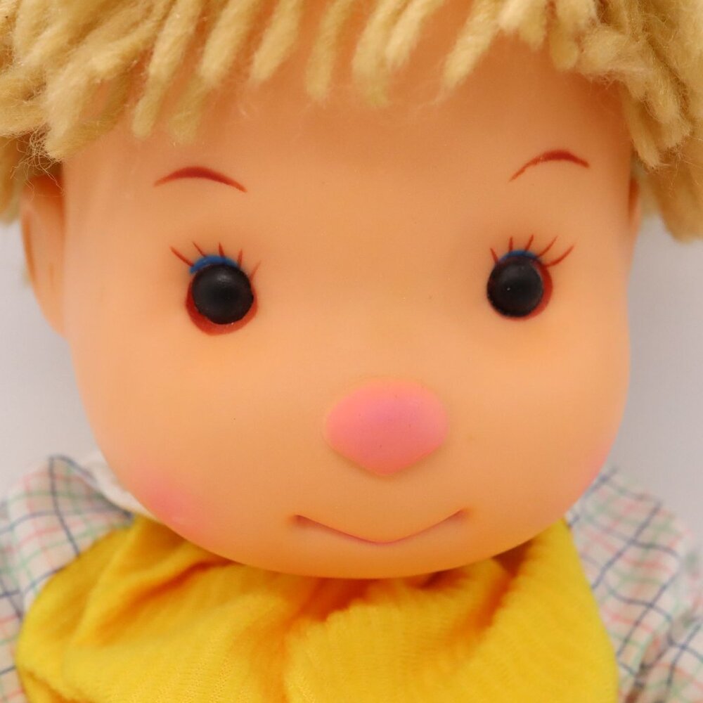 Vtg 80s Set of 2 Komey Komfy Kid Girl & Boy Ice Cream Dolls Yarn Hair - Picture 10 of 16